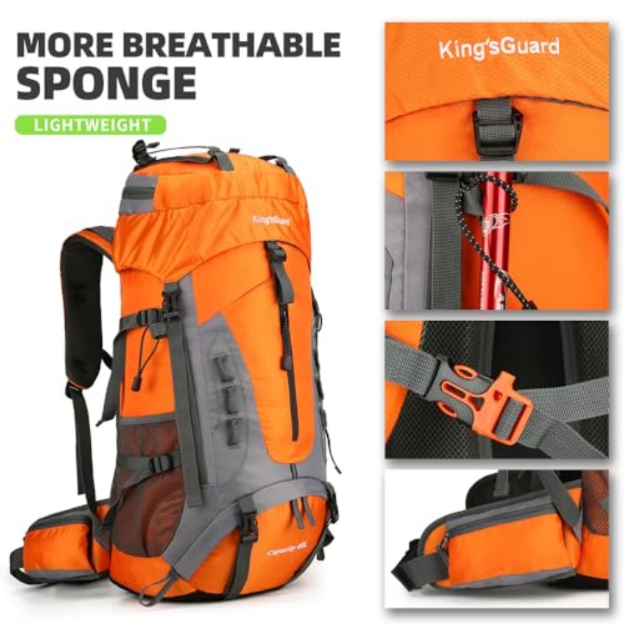 60L Hiking Backpack for Men an - Rain Cover Backpack review and price