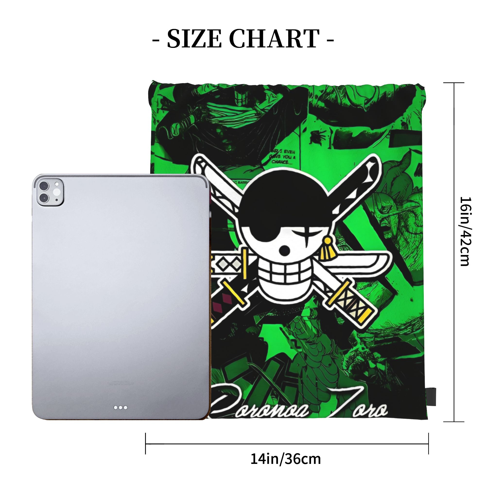 One Piece Zoro Skull Backpack  - Drawstring Gym Bag review and price