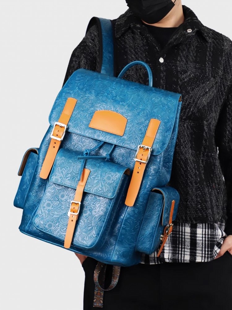 Vintage Mens Floral Wing Tip C - Leather Backpack Vintage review and price