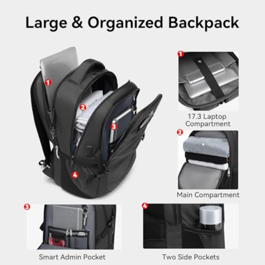 17.3'' Laptop Backpack for Men - Travel Backpack Anti Theft review and price