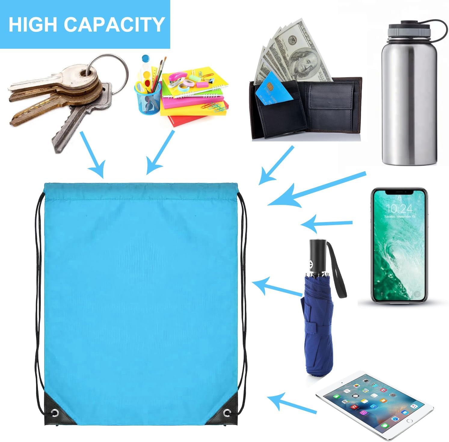 120PCS Drawstring Backpack Bul - Drawstring Gym Bag review and price