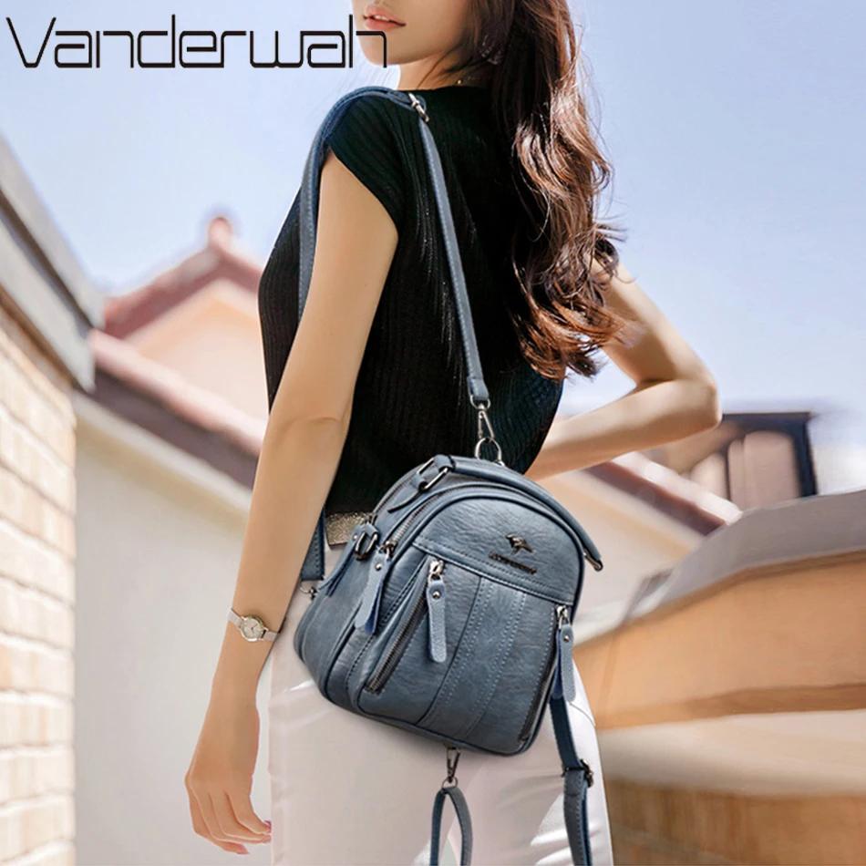 4 In 1 Leather Backpacks Multi - Leather Backpack Vintage review and price