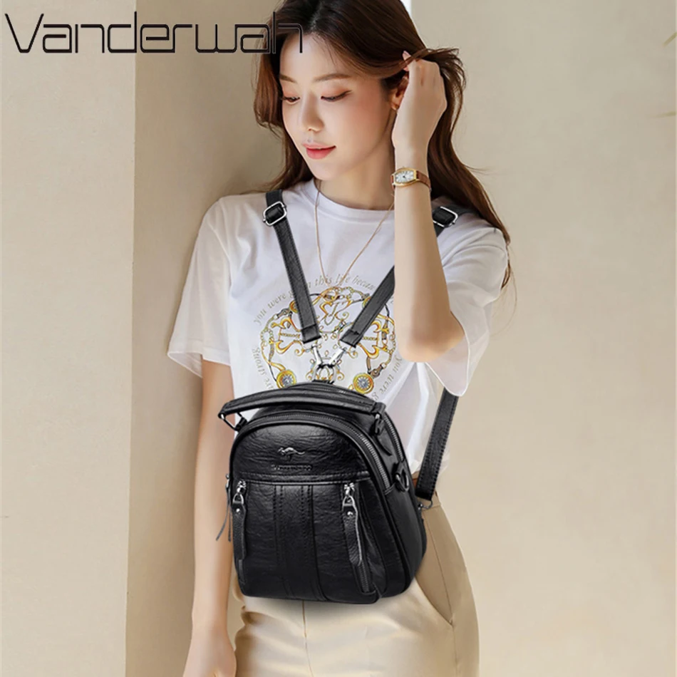 4 In 1 Leather Backpacks Multi - Leather Backpack Vintage review and price
