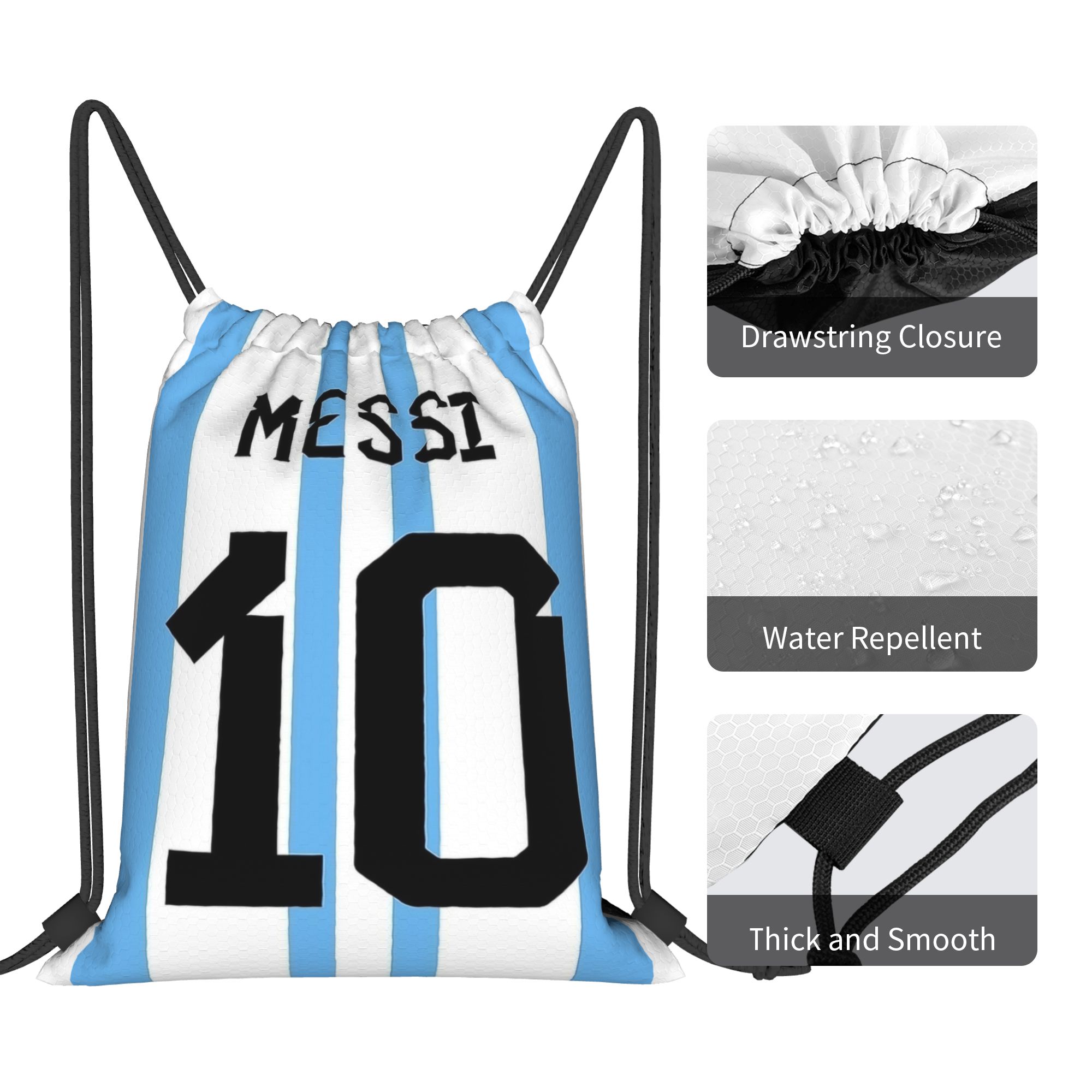 Messis 10 Soccer Football Draw - Drawstring Gym Bag review and price
