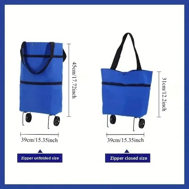 1pc Portable Shopping Cart wit - Foldable Backpack Small review and price