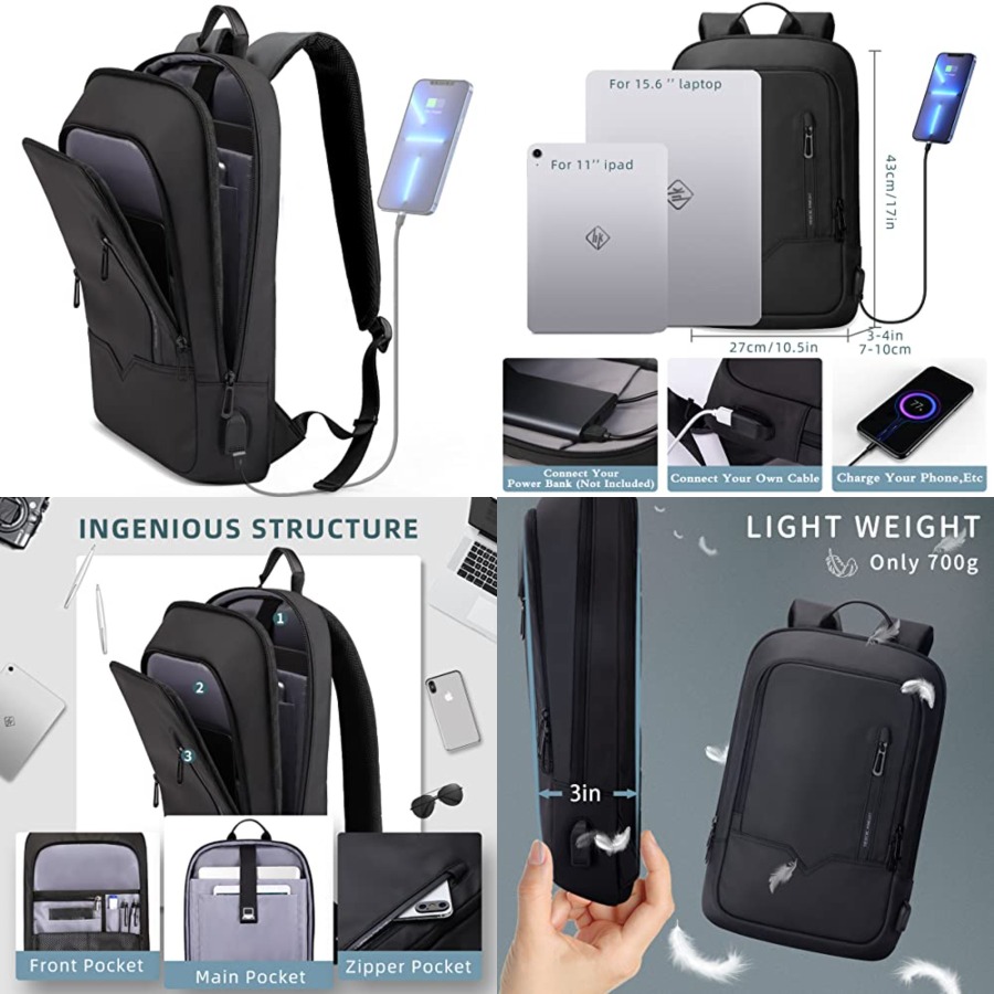 Backpack for Men Business Slim - Travel Backpack Anti Theft review and price