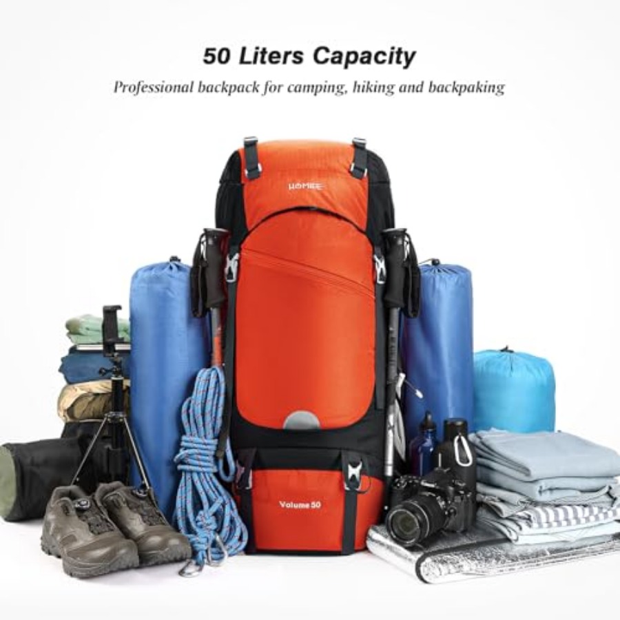 50L Hiking Backpack Travel Bag - Rain Cover Backpack review and price