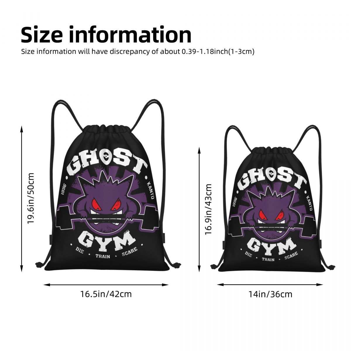 Ghost Gym Drawstring Backpack  - Drawstring Gym Bag review and price