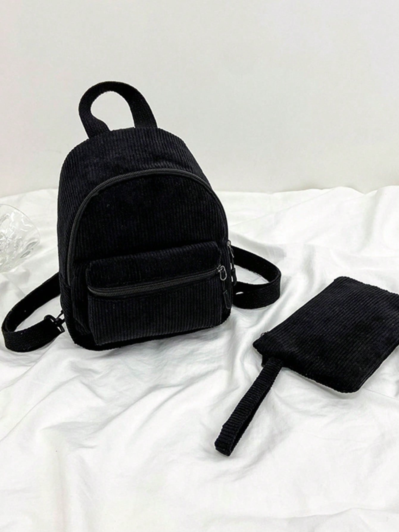 Solid Color Corduroy Fabric Fa - Fashion Backpack Women review and price