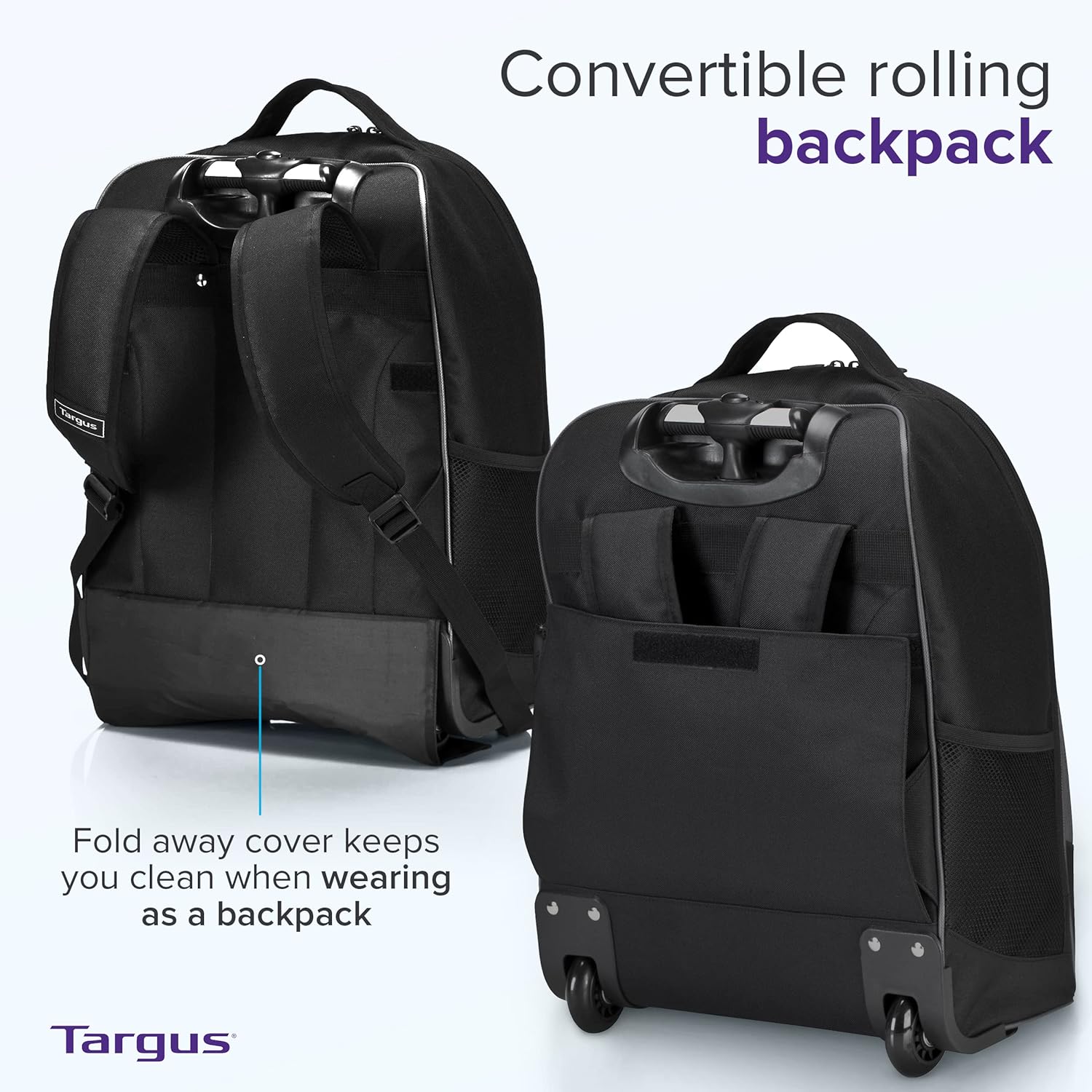 16 Inch Rolling Backpack with  - Laptop Sleeve Removable review and price