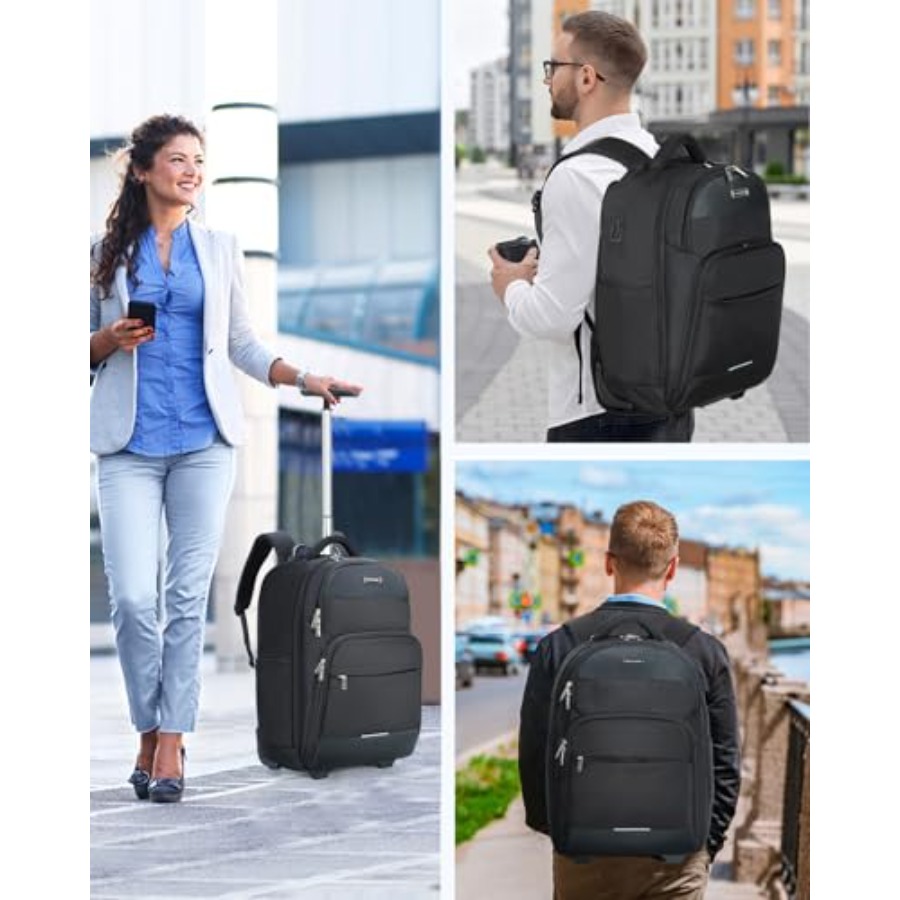 Rolling Backpack 30L Travel La - Laptop Backpack 15.6 review and price