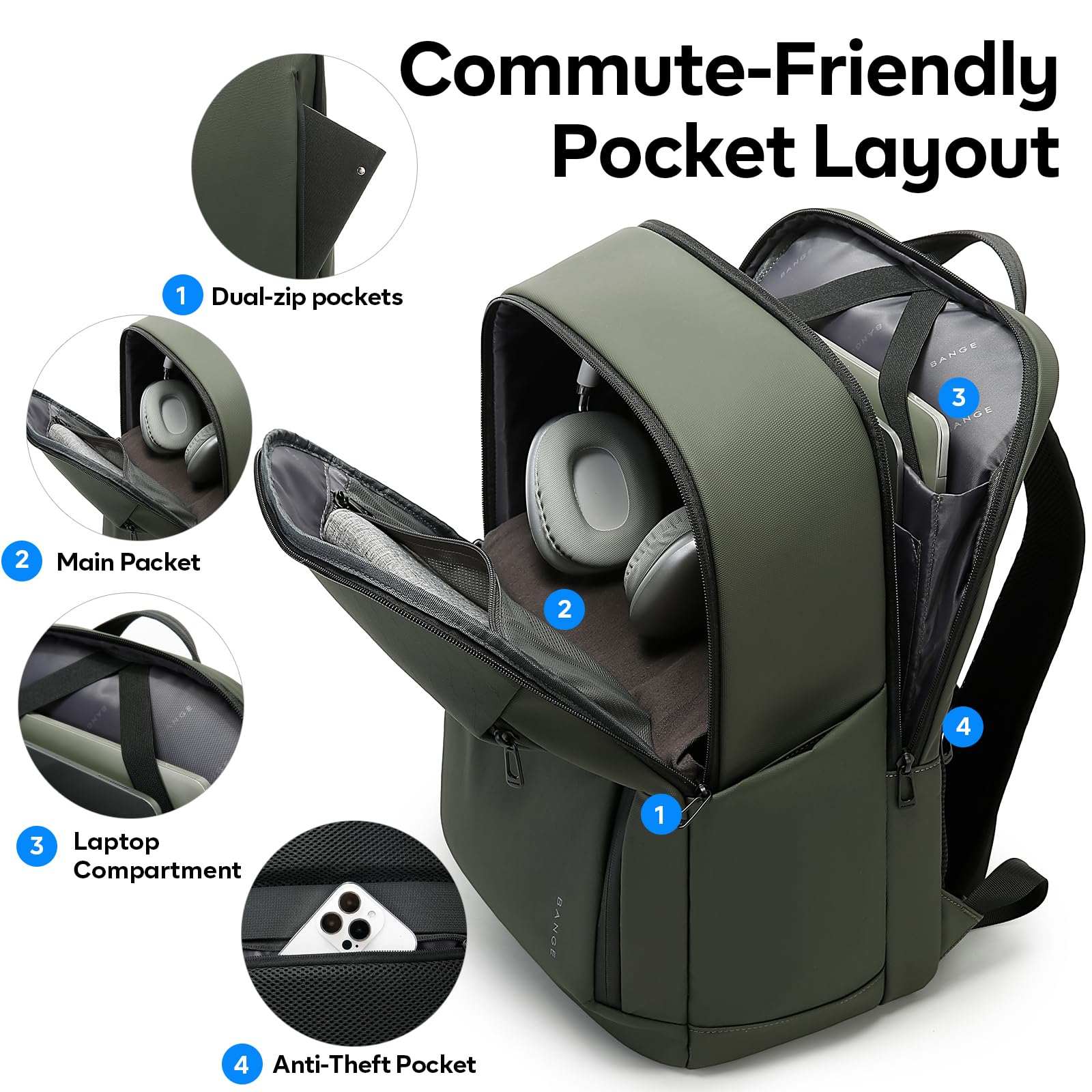 BANGE Fashion Simple Design Wo - Travel Backpack Anti Theft review and price