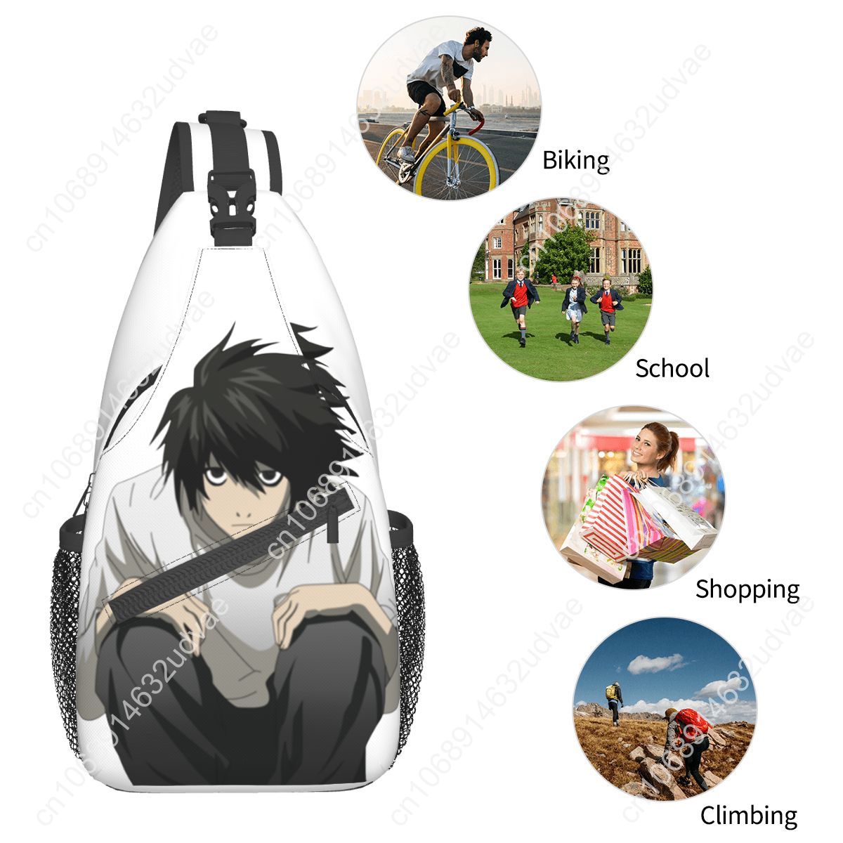 L Death Note Sling Bags Chest  - Sling Backpack Shoulder review and price
