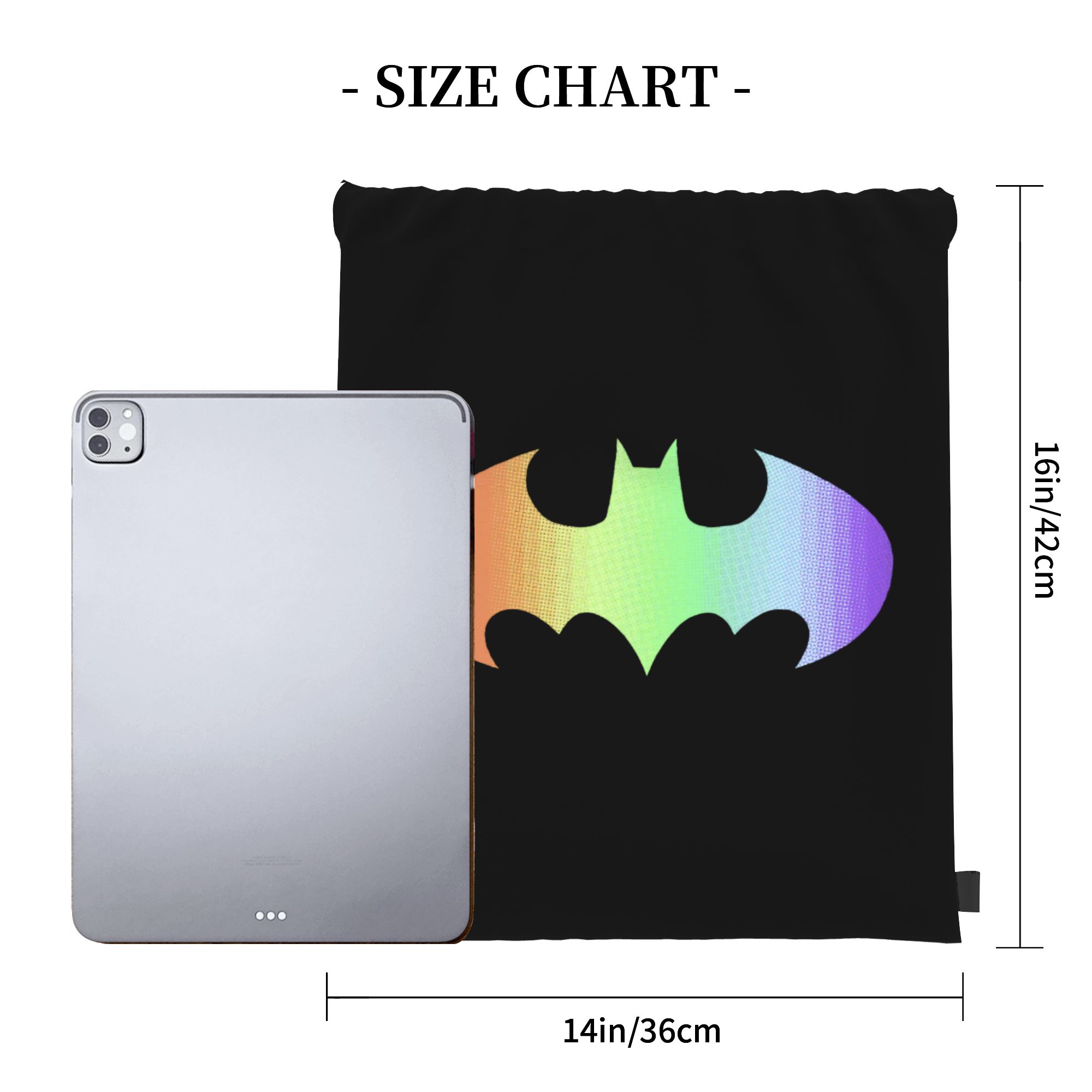 Batmans Logo Rainbow Gradient  - Drawstring Gym Bag review and price