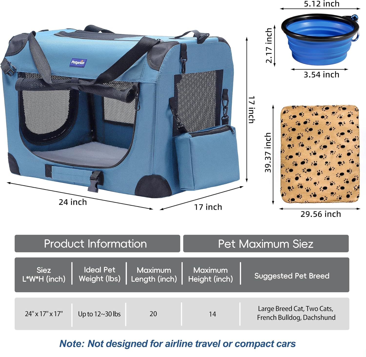 Portable Collapsible Dog Crate - Foldable Backpack Small review and price