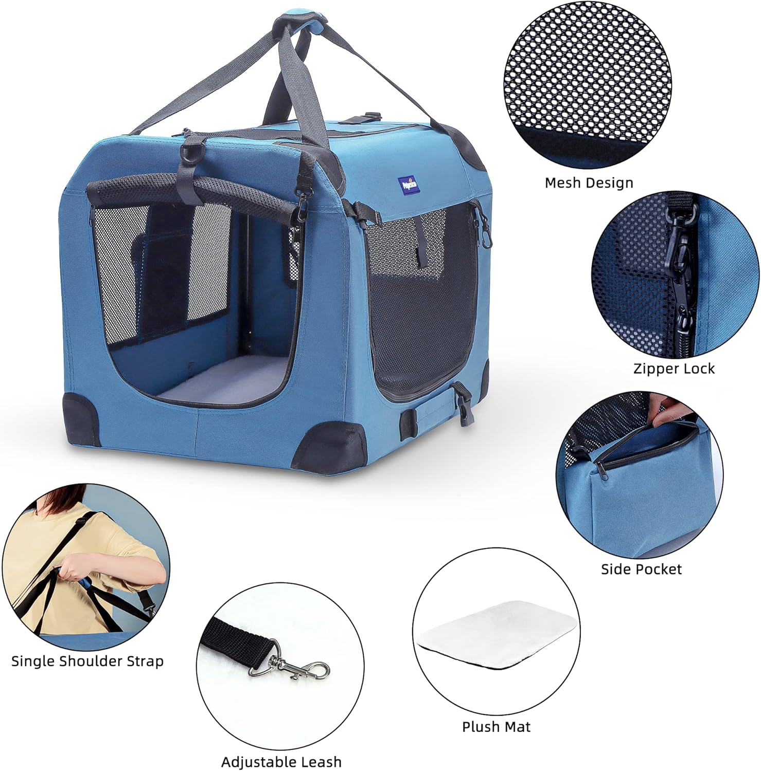 Portable Collapsible Dog Crate - Foldable Backpack Small review and price