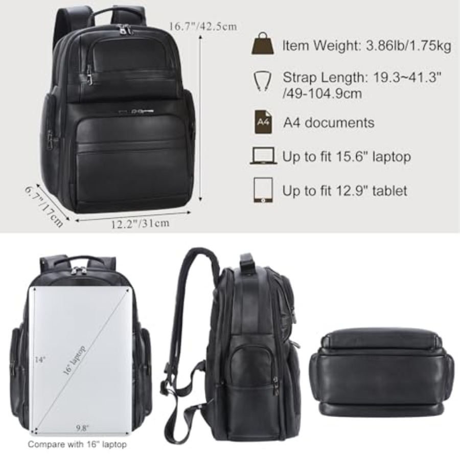 Men's Vintage Leather Backpack - Leather Backpack Vintage review and price