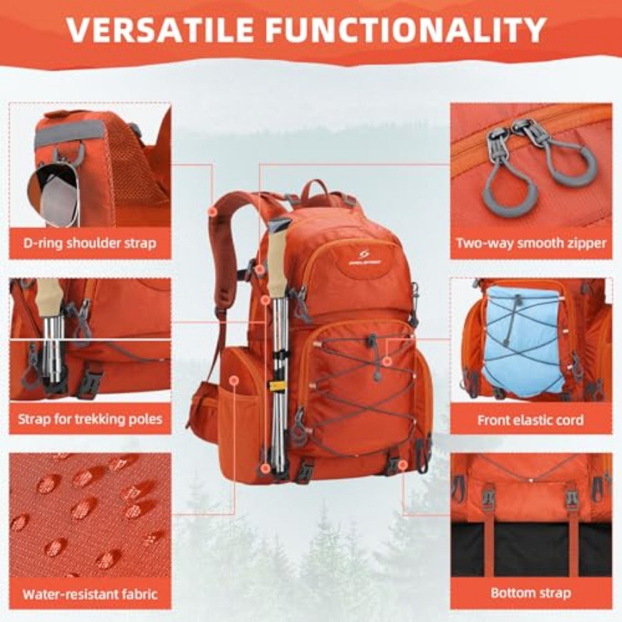 Hiking Backpack, 40L Waterproo - Rain Cover Backpack review and price