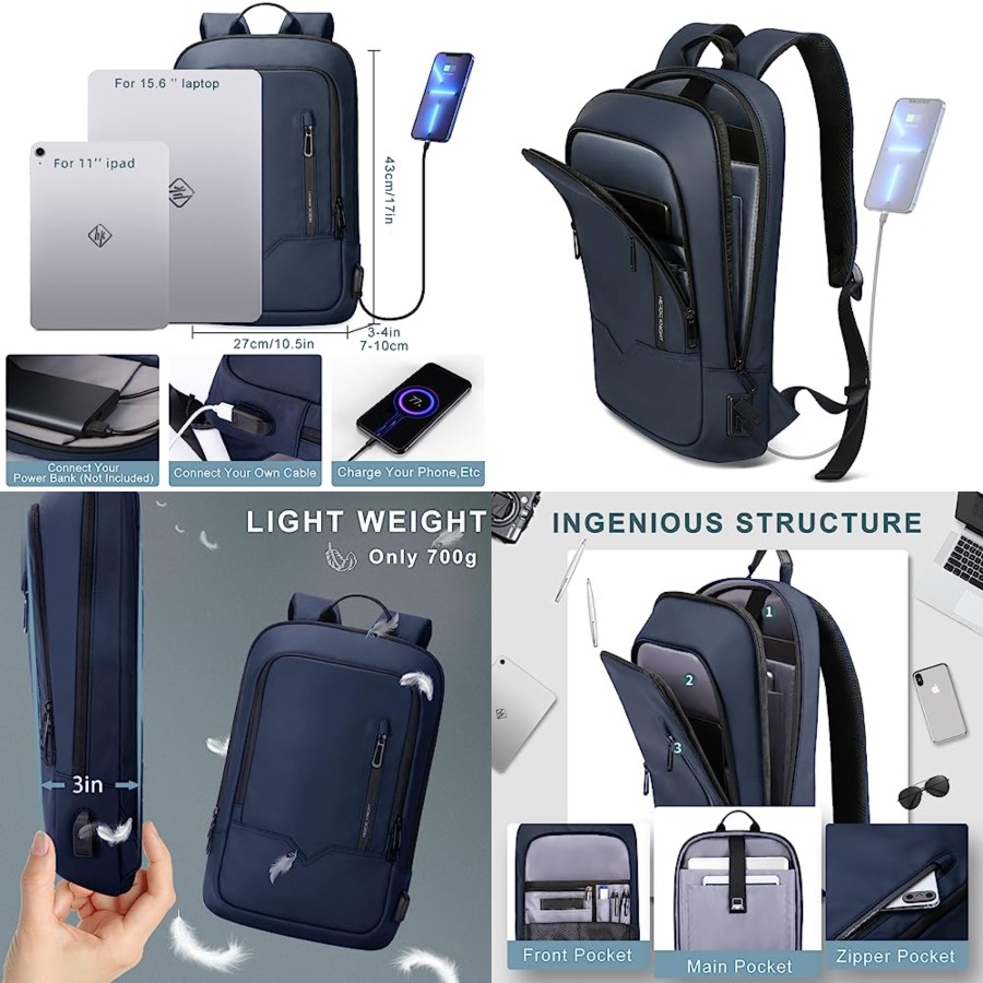 Backpack for Men Business Slim - Travel Backpack Anti Theft review and price