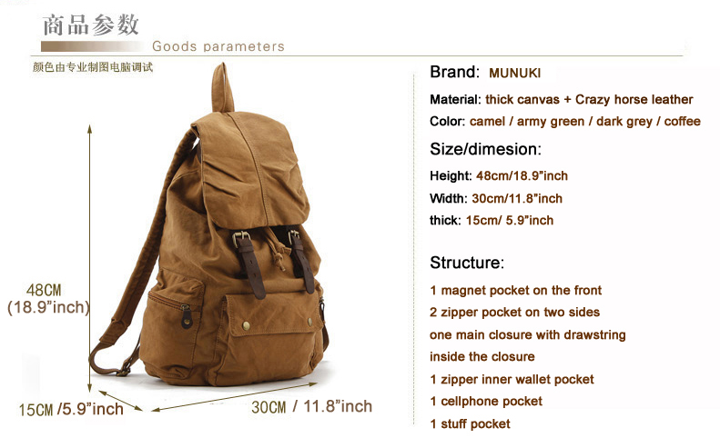 Fashion Vintage Leather milita - Rucksack Military Style review and price