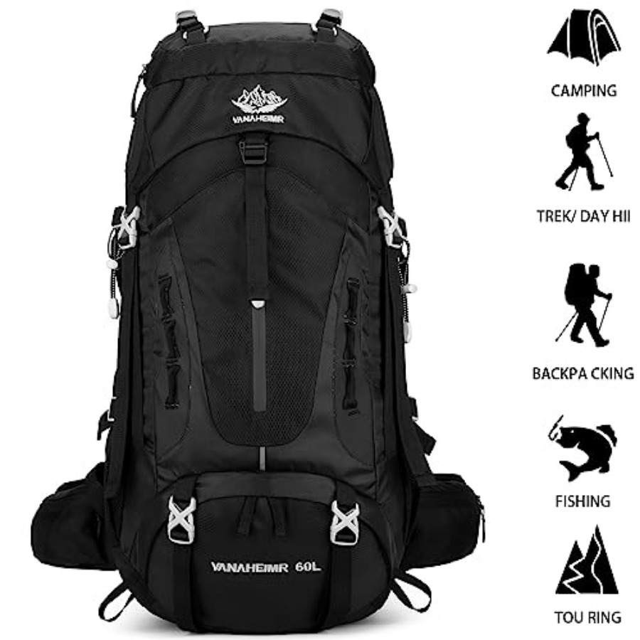 50L Hiking Backpack Men Campin - Rain Cover Backpack review and price