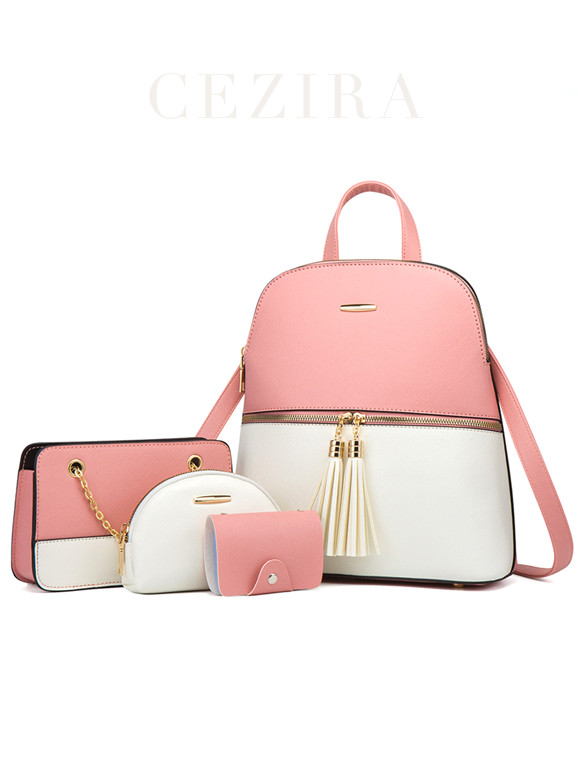 4 PCS Bags Set Women's Fashion - Mini Backpack Purse review and price