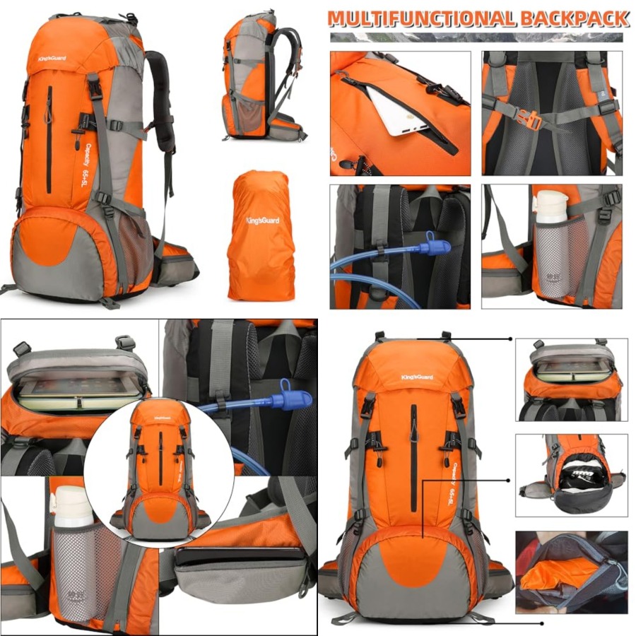 70L Hiking Backpack with Rain  - Rain Cover Backpack review and price