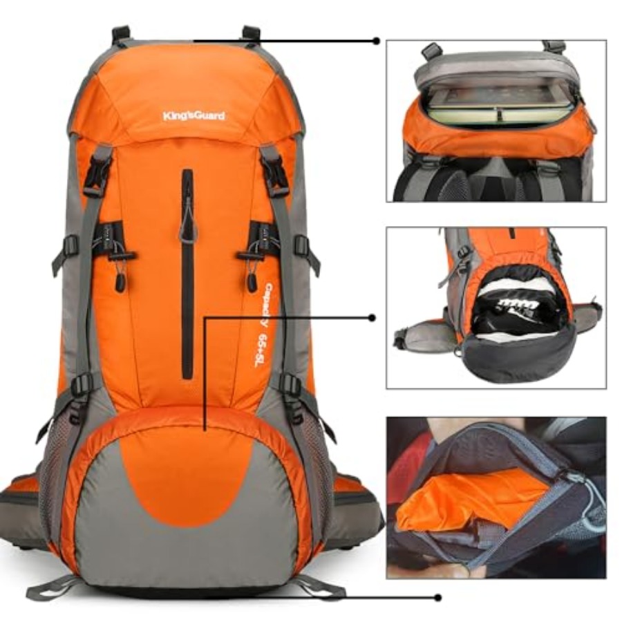 70L Hiking Backpack with Rain  - Rain Cover Backpack review and price