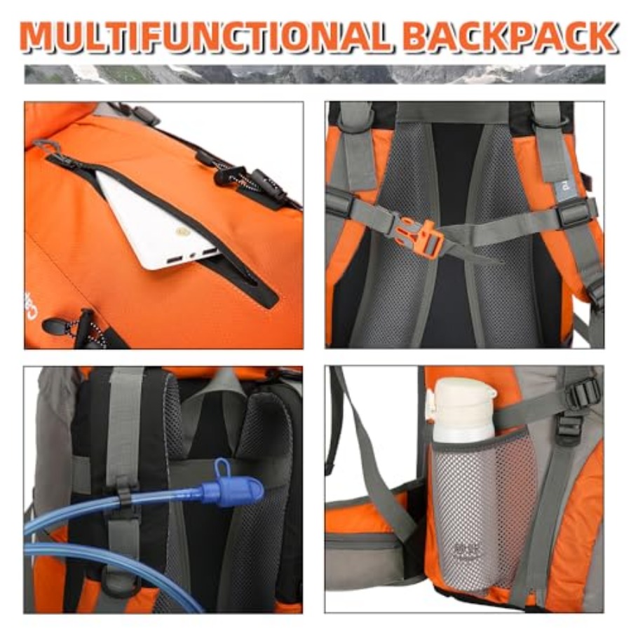 70L Hiking Backpack with Rain  - Rain Cover Backpack review and price