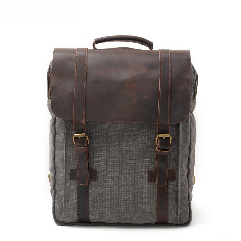 Military Canvas Leather Backpa - Rucksack Military Style review and price