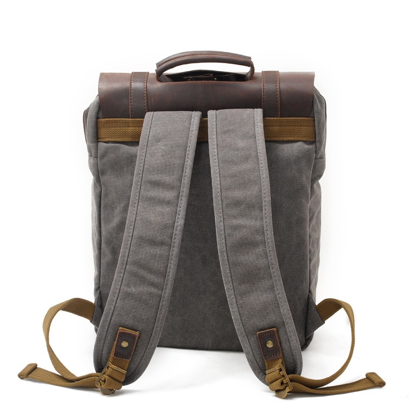 Military Canvas Leather Backpa - Rucksack Military Style review and price