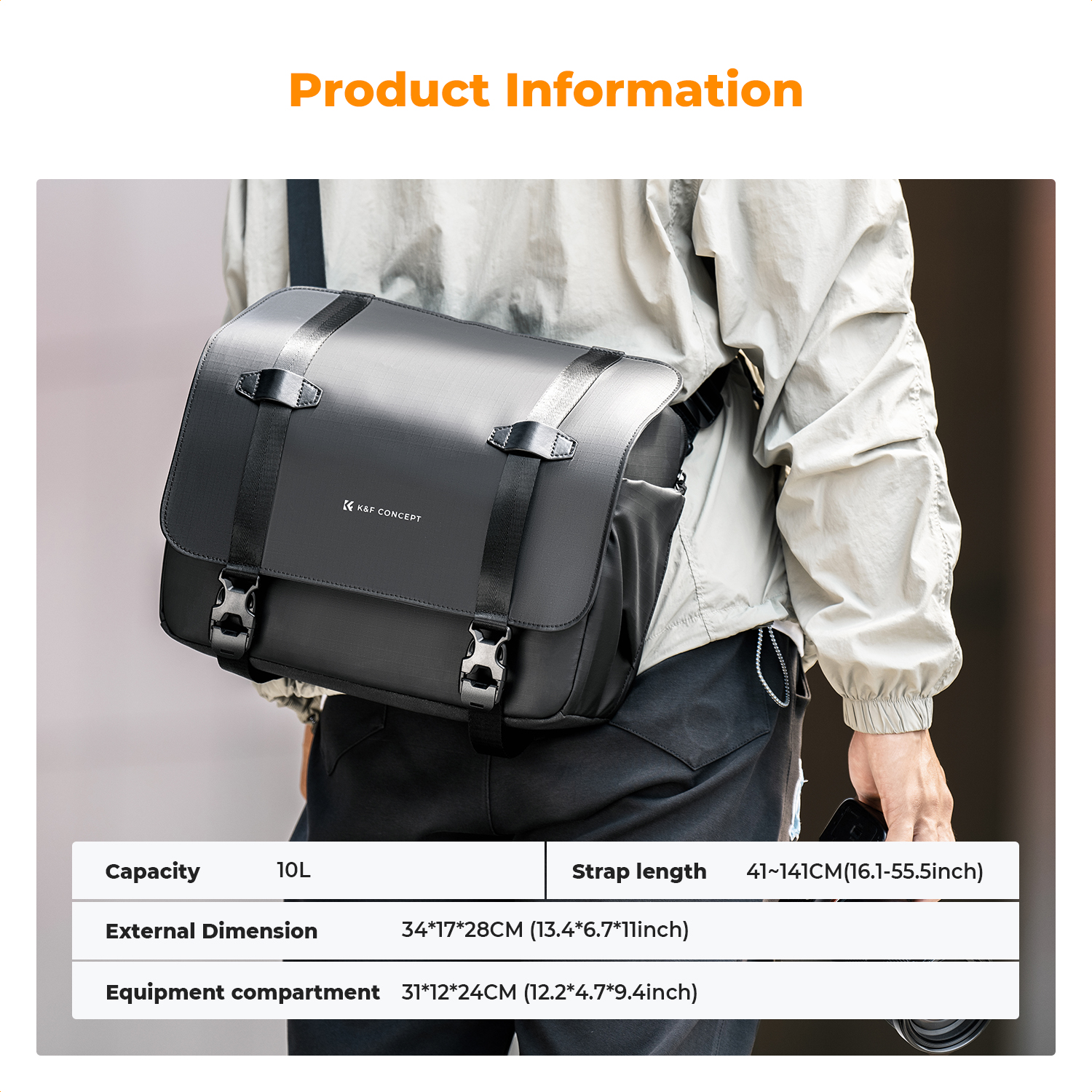 K&F CONCEPT 10L Camera Sling B - Rain Cover Backpack review and price
