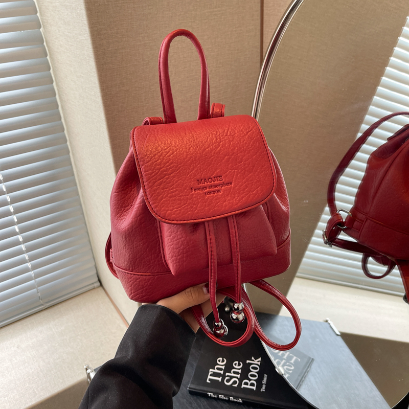Solid Small String Backpacks P - Leather Backpack Vintage review and price