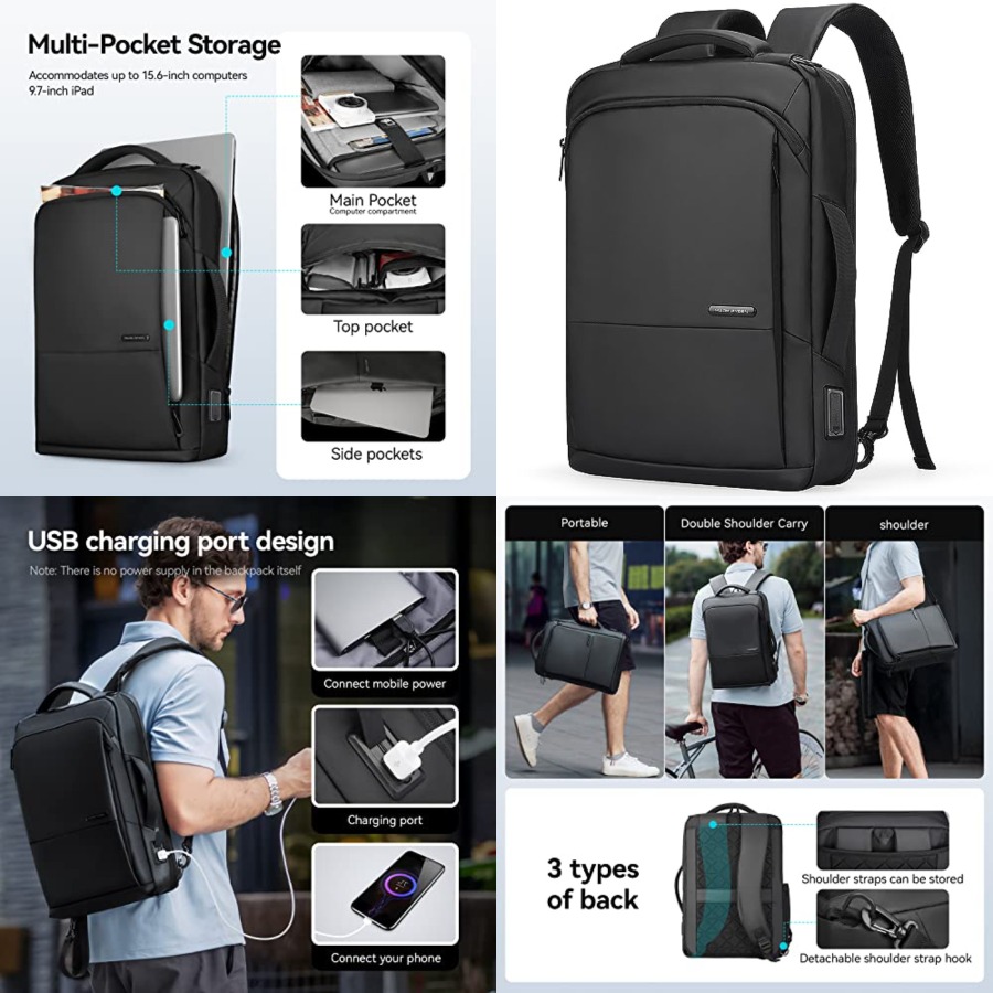 Slim Laptop Backpack for Men,  - Laptop Backpack 15.6 review and price