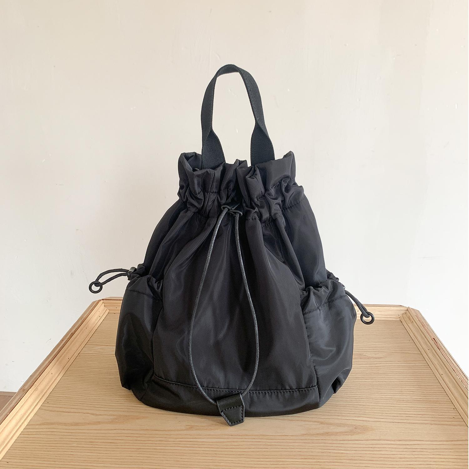 Multi-function Drawstring Buck - Canvas Backpack Casual review and price