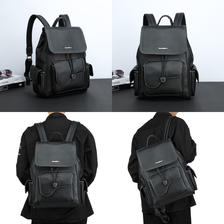 【New Arrival】Women's Black Fau - Leather Backpack Vintage review and price