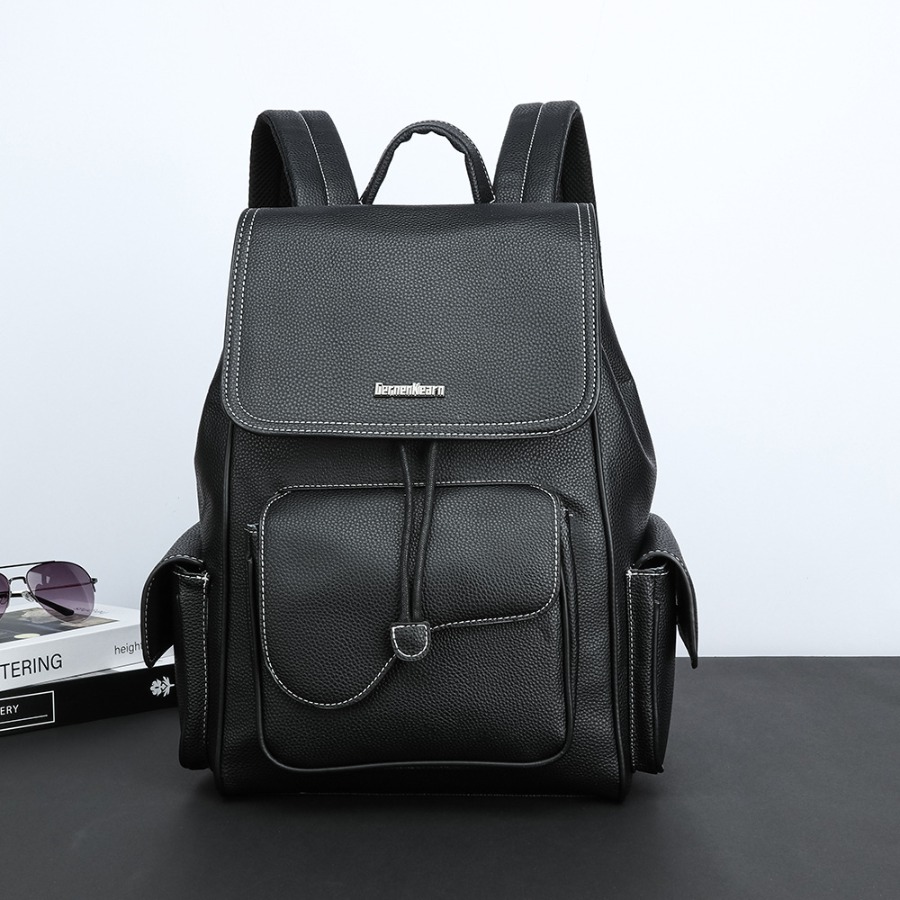【New Arrival】Women's Black Fau - Leather Backpack Vintage review and price